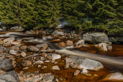 River flowing through rocks