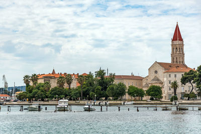 Townscape of coastal town of trogir in croatia