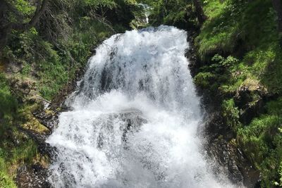 Scenic view of waterfall