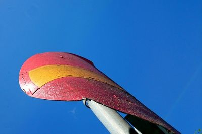 Low angle view of clear blue sky