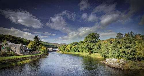 Scenic view of river against sky