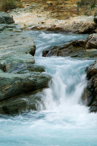 Scenic view of waterfall