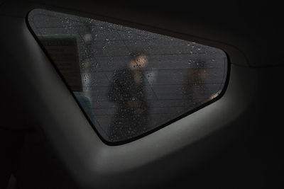 Raindrops on car window