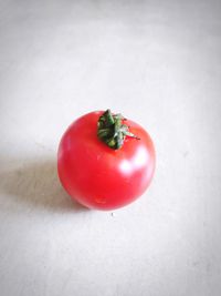 High angle view of cherry tomatoes on table