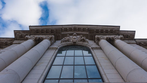 Low angle view of historical building against sky