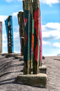 Low section of woman standing on steps