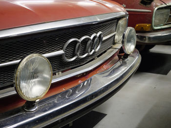Close-up of vintage car