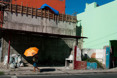 Street in city on sunny day