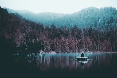 Scenic view of calm lake