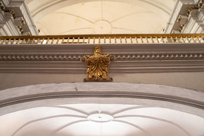 Low angle view of statue in building