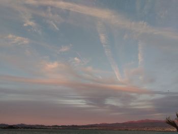 Low angle view of sky during sunset