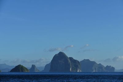 View of el nido against blue sky