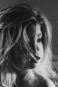 Close-up portrait of a beautiful young woman