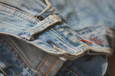 Close-up of jeans
