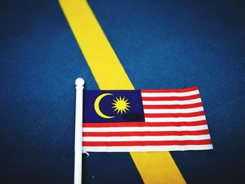 Malaysian flag on flooring