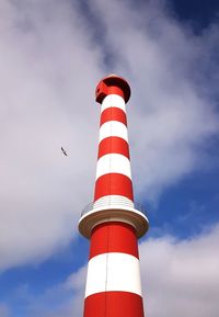 Low angle view of lighthouse against sky