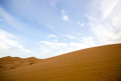 Scenic view of desert against sky