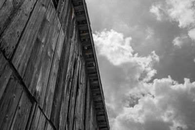 Low angle view of old building against sky