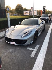 Cars on street in city