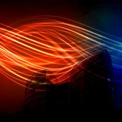 Low angle view of illuminated ferris wheel