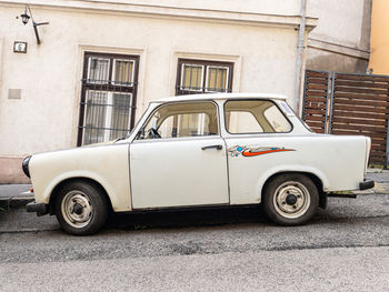 Vintage car on street