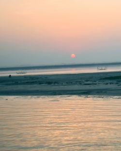 View of sea at sunset