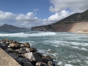 Scenic view of sea against sky