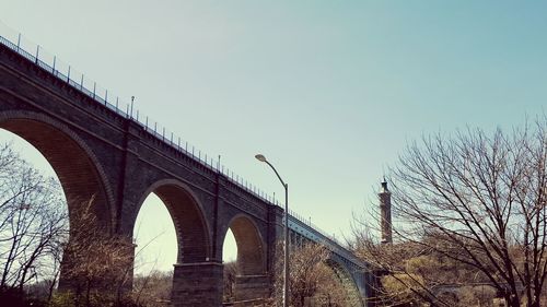 Low angle view of built structure against clear sky