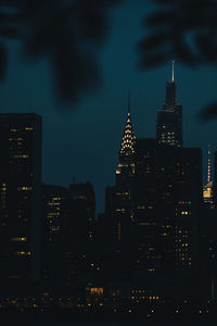 Chrysler building at night, there was a special moon light