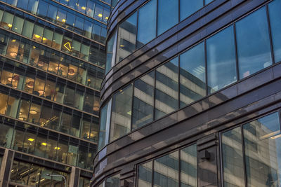 Low angle view of modern glass building