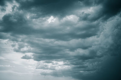 Low angle view of storm clouds in sky