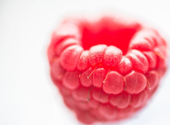 Close-up of heart shape over white background
