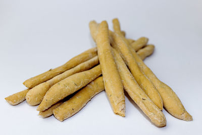 Close-up of food on white background