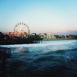 Ferris wheel in city