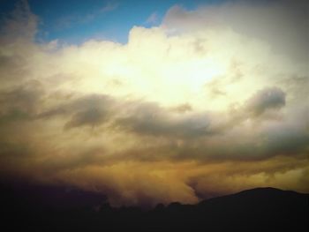 Scenic view of cloudy sky during sunset