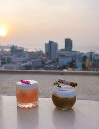 Close-up of drink on table