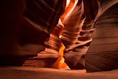 Rock formation in cave