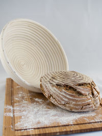 Close-up of bread on table