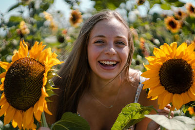 Portrait of a smiling young woman