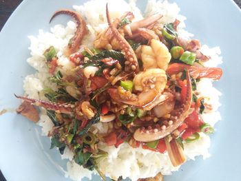 Close-up of salad in plate