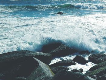 Scenic view of sea waves