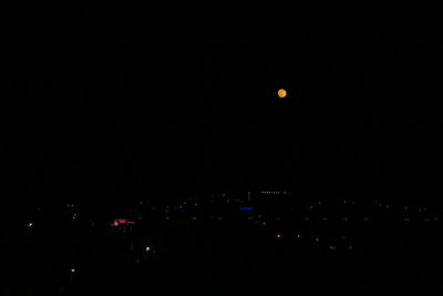 View of illuminated lights at night