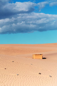 Scenic view of desert against sky