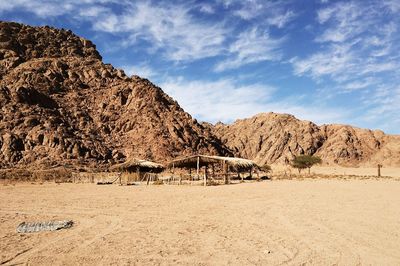 Scenic view of desert against sky