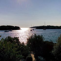 View of boats in sea