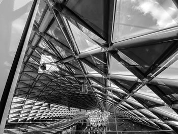 Low angle view of electricity pylon