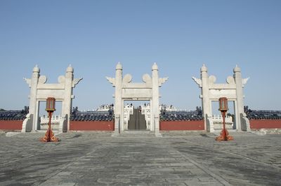 View of historic building against clear sky