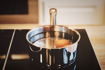 Eggs boiling in water