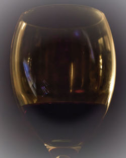 Close-up of beer glass