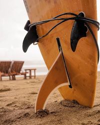 Wooden surfboard